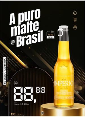 Cartaz Império Gold 330 Ml Com Precificador - A3 420x297      Pacote com 100 Cartazes
