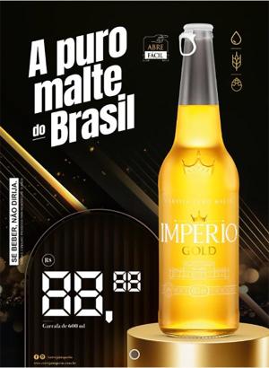 Cartaz Império Gold 600 Ml Com Precificador - A3 420x297      Pacote com 100 Cartazes