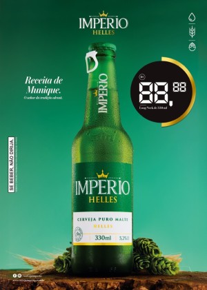 Cartaz Império Helles 330 Ml Com Precificador - A3 420x297      Pacote com 100 Cartazes