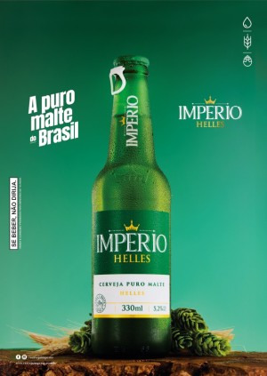 Cartaz Império Helles 330 Ml Puro Malte Sem Precificador - A3 420x297      Pacote com 100 Cartazes