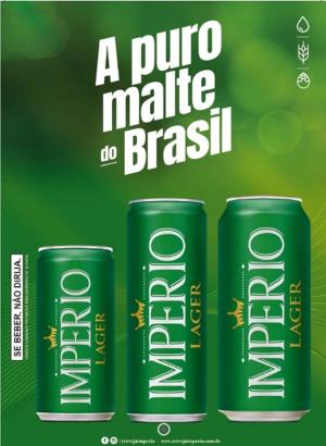 Cartaz Império Lager 3 Latas Sem Precificador - A3 420x297      Pacote com 100 Cartazes