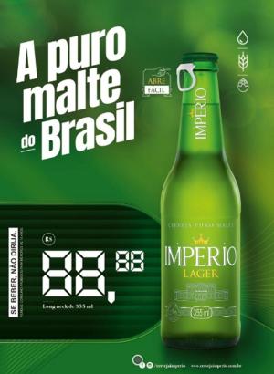 Cartaz Império Lager 355 Ml Com Precificador 420x297      Pacote com 100 Cartazes