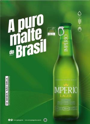 Cartaz Império Lager 355 Ml Sem Precificador 420x297      Pacote com 100 Cartazes