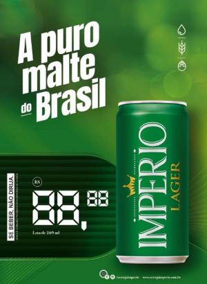 Cartaz Imperio Lager Lata 269 Ml Com Precificador - A3 420x297      Pacote com 100 Cartazes