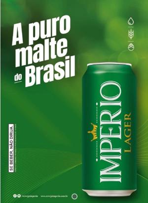 Cartaz Império Lager Lata 473 Ml Sem Precificador - A3 420x297      Pacote com 100 Cartazes