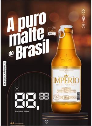 Cartaz Império Pilsen 300 Ml Com Precificador - A3 420x297      Pacote com 100 Cartazes