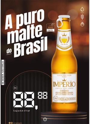 Cartaz Império Pilsen 355 Ml Com Precificador - A3 420x297      Pacote com 100 Cartazes