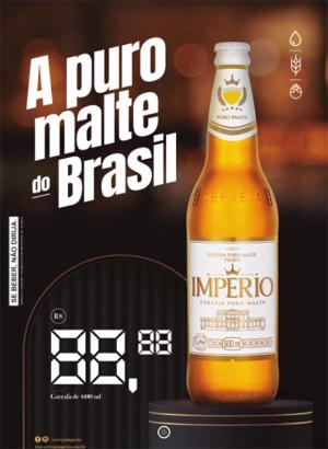 Cartaz Império Pilsen 600 Ml Com Precificador - A3 420x297      Pacote com 100 Cartazes