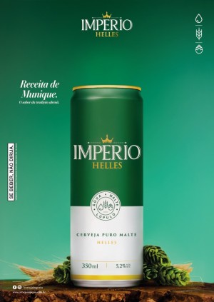 Cartaz Império Pilsen HELLES 350 Ml Sem Precificador - A3 420x297      Pacote com 100 Cartazes