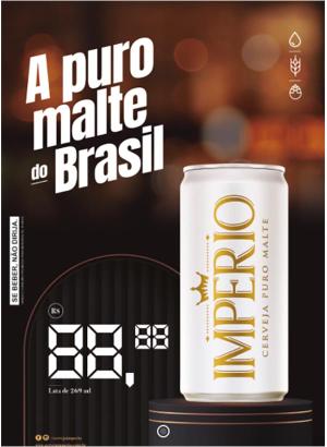 Cartaz Império Pilsen Lata 269 Ml Com Precificador - A3 420x297      Pacote com 100 Cartazes