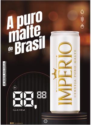 Cartaz Império Pilsen Lata 350 Ml Com Precificador - A3 420x297      Pacote com 100 Cartazes