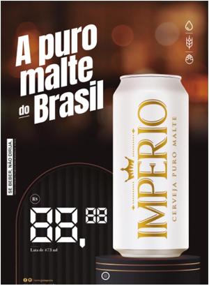 Cartaz Imperio Pilsen Lata 473 Ml Com Precificador - A3 420x297      Pacote com 100 Cartazes
