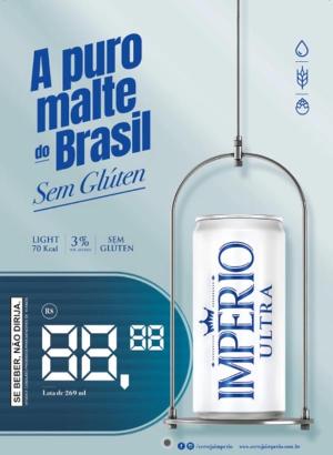 Cartaz Império Ultra Lata 269 Ml Com Precificador - A3 420x297      Pacote com 100 Cartazes