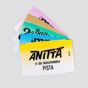 Ingresso Econômico Degrade Papel couchê. 86x55mm. Impressão Monocromático Somente em Preto   